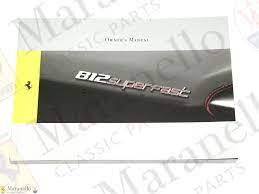 Ferrari 812 superfast specs for other model years. Ferrari Part 758391 812 Superfast Owners Manual Maranello Classic Parts