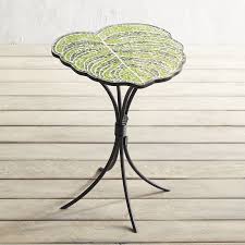 Leaf Mosaic Accent Table Mosaic Accent Table Outdoor Coffee Tables Outdoor Side Tables