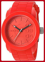 Diesel Men S Dz1440 Double Down Red Silicone Watch Mens World Amazon Partner Link Mens Watches Stainless Steel Red Watch Diesel Men