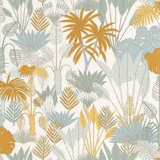 Papier Peint Intisse L Odyssee Philippines Vert Jaune Caselio En 2020 Papier Peint Papier Peint Tropical Papier Peint Intisse