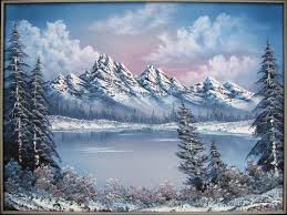 steve ross original painting bob ross paintings bob ross art winter landscape