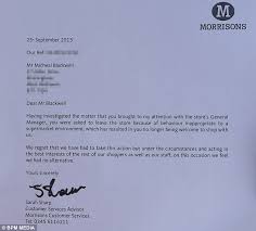 Sample of authorization letter to pick up documents on behalf of my boss in the bank? Grandfather Banned From Birmingham Morrisons Over A 47p Pack Of Doughnuts Daily Mail Online