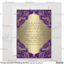 Purple And Gold Wedding Invitation Zazzle Com In 2022 Gold Wedding Invitations Purple And Gold Wedding Purple And Gold Wedding Themes