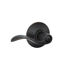 29 97 Ea For All Bedroom Bathroom Doors Schlage Accent Aged Bronze Bed And Bath Lever F40 V Acc 716 At The Home Depot Door Levers Schlage Door Handles