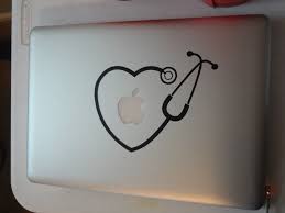Stethoscope Decal Pc Laptop Sticker Heartbeat Bsn Rn Stna Student Gift Doctor Nurse Med School Nursing Ipad Mini Nursing Students Med Student Nursing Student Humor