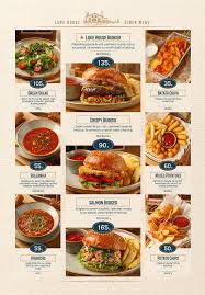 Metro diner salmon, 1 diner. Lake House Brewery Diner Menu On Behance