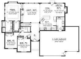 Ranch house plans tend to be simple, wide, 1 story dwellings. Open Floor Plan Hmaffdw Prairie Style House Plans Home Plans Blueprints 23642
