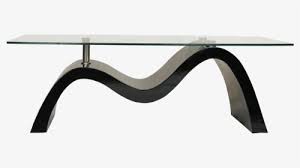 Side table small glass clear end table,tempered glass table, transparent glass side table, home office furniture bent coffee table modern living room table sofa table. Wave Coffee Table Black Wave Coffee Table Hd Png Download Transparent Png Image Pngitem