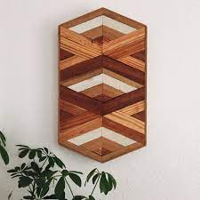 Hexagon 002 Reclaimed Wood Wall Art Geometric Wall Art Home Decor Woodworking Boho Style Wall Art La Reclaimed Wood Wall Art Lath Art Wood Wall Art