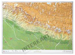 7 days lhasa to kathmandu overland small group tour (from usd917). 3d Relief Karte Nepal