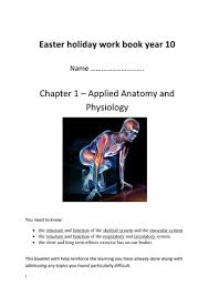 Ocr Gcse Pe Chapter 1 Applied Anatomy And Physiology Workbook Anatomy And Physiology Physiology Workbook