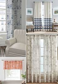 Coastal Nautical Window Treatments Coastal Window Treatments Beach Styles Coastal Curtains Sheers Curtains Living Room