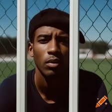 Troy Maxon character from Fences by August Wilson behind a fence, gazing  into the distance