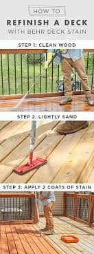 how to refinish a deck with acrylic based deck stain staining deck diy deck deck design