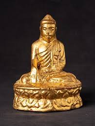 Thousand hands wooden buddha in chinese temple,thailand. Old Wooden Buddha Statue