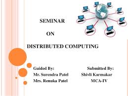 Distributed computing, as has been said already a few times, is just computing orchestrated between two or distributed computing just means i break up a problem so that i can have a whole bunch of computers edit: Distributed Computing