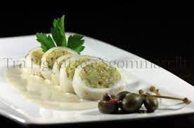 Le Mie Ricette Calamaro Ripieno Con Patate Pangrattato Tostato E Pecorino Romano Con Bagna Cauda Gentile Ricette Idee Alimentari Ricette Di Cucina