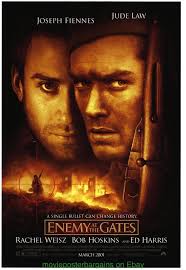 ENEMY AT THE GATES MOVIE POSTER Original DS 27x40 JUDE LAW JOSEPH FIENNES