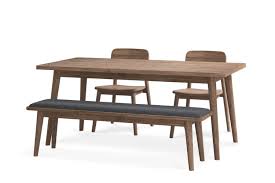 Buyers can use benches to add a touch of refinement to casual dining areas or bring rustic charm to a more formal table. Seb Dining Table With 4 Chairs Castlery United States