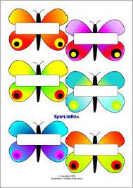 self registration butterflies sb1409 sparklebox preschool name tags self registration butterflies classroom
