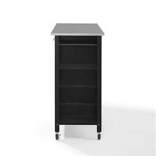 Crosley Savannah Stainless Steel Top Kitchen Island Cart In Black Cf3029ss Bk