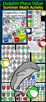 Dolphin Math Dolphin Place Value Summer Math Activity Summer Math Activities Summer Math Math Activities
