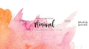 Minimal Watercolor Youtube Channel Art Banner Youtube Channel Art Channel Art Youtube Banners