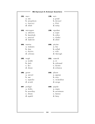 All opposite words for aggressive in best online dictionary wordpanda.net. 501 Of Synonym Antonym Questions With Solutions
