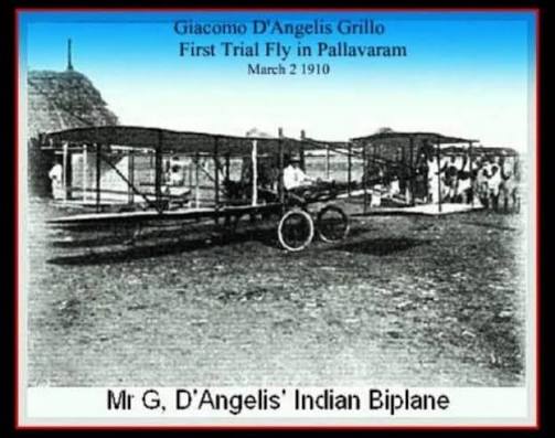This Article about Giacomo D'Angeli's Flight Was published in Old News paper and Magazine's of Madras is about " How the Aeroplane came to Madras "in March 10 1910 .... Hope Like