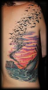 Birds And Clouds Tattoo The Gallery Tattoo Studio Cloud Tattoo Back Tattoo Women Tattoos