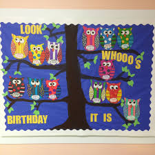 Classroom Birthday Bulletin Board Ideas For Preschool Owl Birthday Bulletin Board Birthday Board Classroom Preschool Birthday Board Classroom Birthday