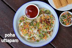 Poha Uttapam Recipe Instant Poha Uttapa Poha Pancake Recipe Recipe In 2020 Uttapam Recipe Recipes Breakfast Recipes Indian