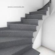 Alle seiten der granit platten sind gesägt,. Steintreppen Innen 2xviertelgewendelt Marmor Ceravolo