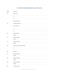 How To Plan A Productive Choir Rehearsal Ashley Danyew Music Lesson Plans Lesson Plan Templates Choir