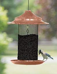 Copper Sunflower Seed Bird Feeder Make Fewer Trips To Fill Your Feeder And Keep Birds From Going Hungry Bird Feeders Best Bird Feeders Backyard Birds Feeders