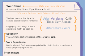 the best font size and type for resumes