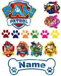 Chase is wearing his blue police uniform shirt and hat. Paw Patrol Personalised Edible Icing Cake Topper Decoration Kit Blue Buy Online In Latvia At Latvia Desertcart Com Productid 165678793