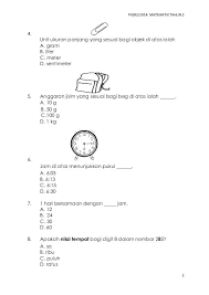 Soalan Matematik Tahun 4 Unit 1 Kgmishra