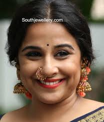 Vidya Balan In Kundan Jhumkas Nose Ring And Kada Photo Nose Ring Jewelry Nose Jewelry Bridal Nose Ring