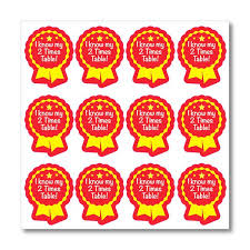 I Know My 2 Times Table Maths Stickers