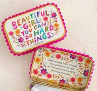 Beautiful Girl Tin Prayer Box