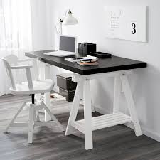 Finnvard Trestle With Shelf White 27 1 2x28 36 5 8 Ikea Trestle Desk Finnvard Ikea Ikea