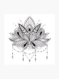 Mandala Lotus Flower Photographic Print By Mermaidnatalie Lotus Flower Mandala Lotus Flower Drawing Flower Prints Art