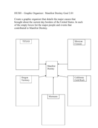 Manifest Destiny Book Directions