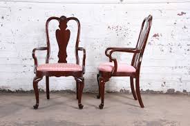 Chandelier, lighting, wall treatments, fireplace, and window treatment? Ethan Allen Queen Anne Solid Cherry Dining Chairs Set Of Eight At 1stdibs