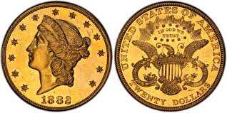 At the time, the coin's face value more closely coincided with the spot price of gold, but now the inherent value of these coins in gold is far greater than ever before. 1882 20 Proof Liberty Head 20 Pcgs Coinfacts