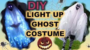 Diy Light Up Ghost Costume Youtube Ghost Costume Diy Ghost Costume Ghost Costume Kids