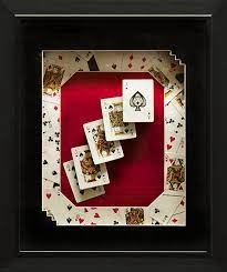 Playing Cardswhat A Fantastic Presentation Of Playing Cards Playing Card Crafts Box Frame Art Playing Card Box