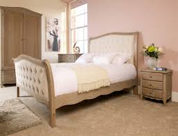 Paris Limed Oak King Size Bed Natural Oil Finish Oak World Upholstered Bed Frame Oak King Size Bed Oak Bedroom Furniture