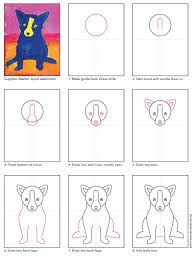 How To Draw A Dog Art Projects For Kids Dog Art Projects Blue Dog Art Blue Dog Painting